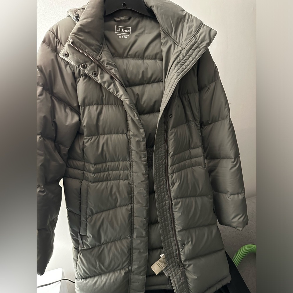 LL bean puffer jacket long length